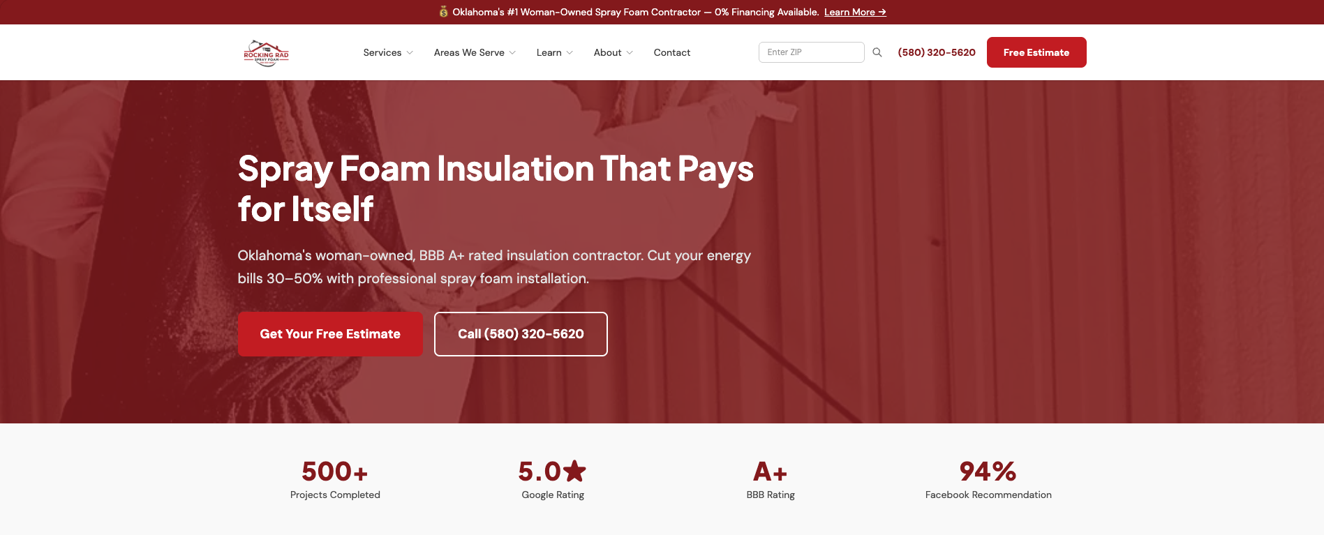Rocking Rad Spray Foam website