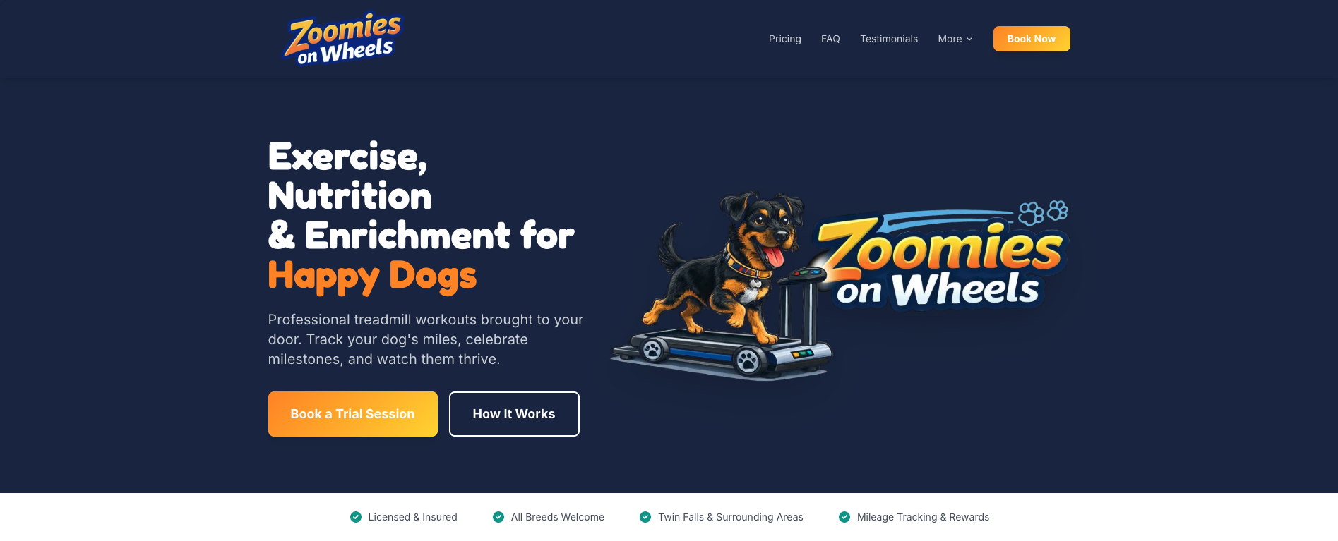 Zoomies on Wheels website