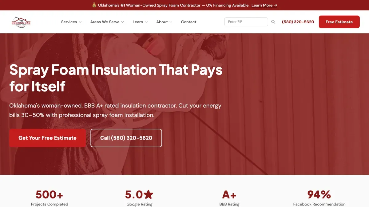 Rocking Rad Spray Foam website